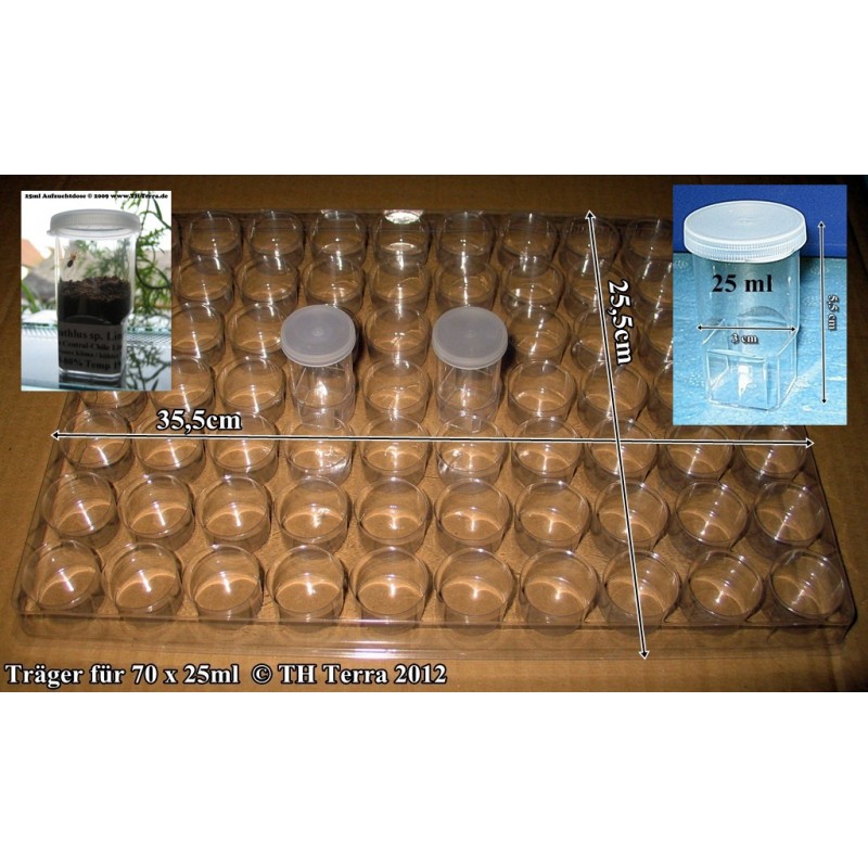 10 pack trays for 70 pieces 25ml